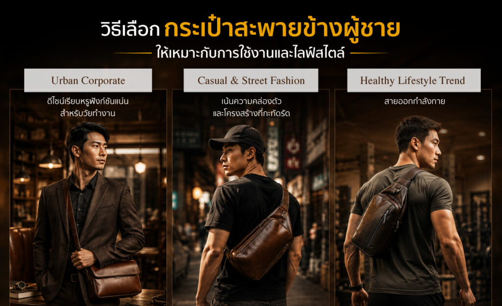 กระเป๋าสะพายข้างผู้ชาย