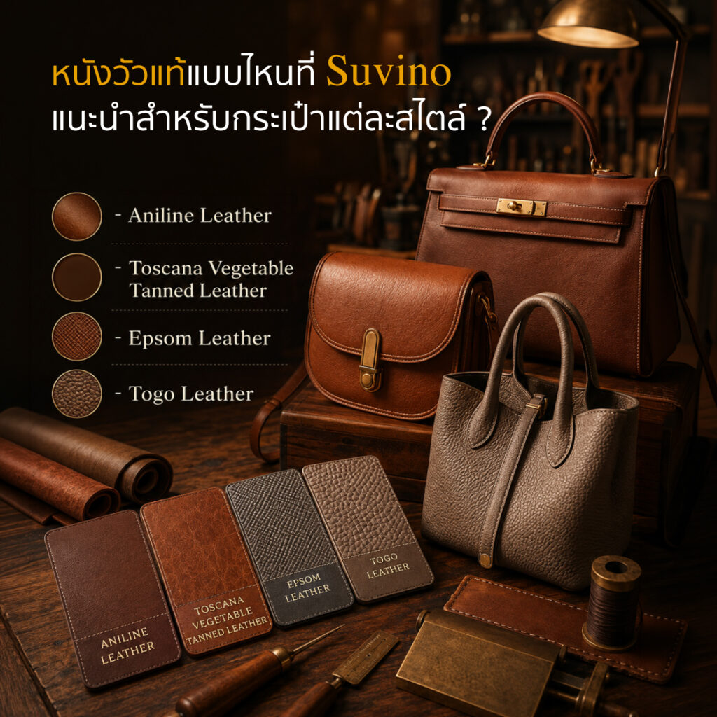 กระเป๋าหนังวัวแท้